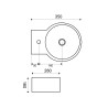 Kronos fontein 32 x 27,5 x 16 cm keramiek glans wit