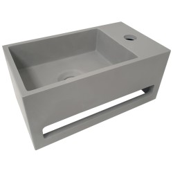 Julia fontein rechts 35 x 20 x 16 cm solid surface betonlook