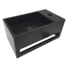Julia fontein rechts 35 x 20 x 16 cm solid surface mat zwart