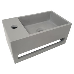 Julia fontein links 35 x 20 x 16 cm solid surface betonlook