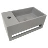 Julia fontein links 35 x 20 x 16 cm solid surface betonlook