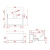 Julia fontein 30 x 28 x 12,5 cm solid surface mat zwart