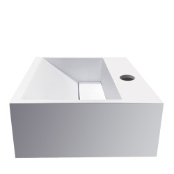 Julia fontein 30 x 28 x 12,5 cm solid surface mat wit