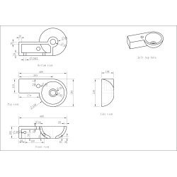 Raw fontein links rond 40x23x10 cm hardsteen gezoet