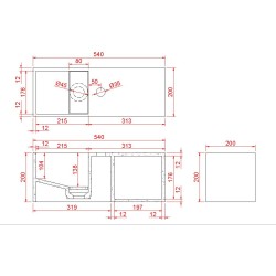 Julia fontein met nis 54 x 20 x 20 cm solid surface mat wit