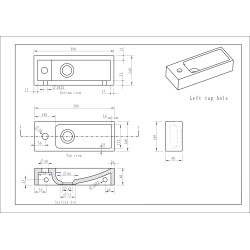 Raw fontein links 38x14x8 cm hardsteen gezoet