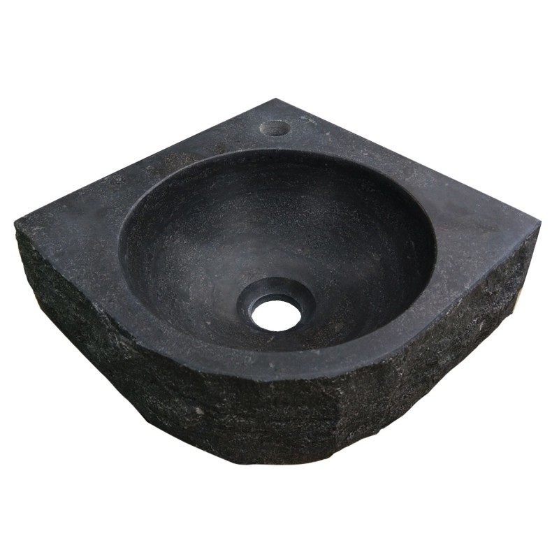Raw hoekfontein hamerslag 30x30x10 cm hardsteen gezoet
