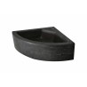 Raw hoekfontein 30x30x10 cm hardsteen gezoet
