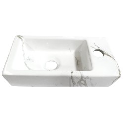 Fonteinset Rhea S mini fontein rechts carrara - complete set