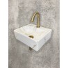 Fonteinset Leto fontein Carrara geborsteld messing - complete set