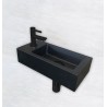 Fonteinset Rhea S mini fontein links mat zwart - complete set