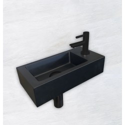 Fonteinset Rhea S mini fontein rechts mat zwart - complete set