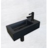 Fonteinset Rhea S mini fontein rechts mat zwart - complete set