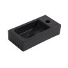 Fonteinset Rhea S mini fontein rechts quartz mat zwart - complete set
