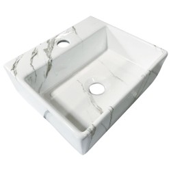 Fonteinset Leto fontein Carrara geborsteld messing - complete set