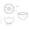 Raw waskom rond 20x11 cm hardsteen gezoet