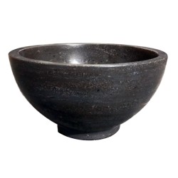 Raw waskom rond 20x11 cm hardsteen gezoet