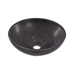 Raw waskom rond 32x12 cm hardsteen gezoet