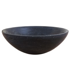 Raw waskom rond 32x12 cm hardsteen gezoet