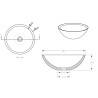 Raw waskom rond 40x14 cm hardsteen gezoet