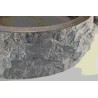 Raw waskom rond hamerslag 40x12 cm hardsteen gezoet