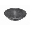 Raw waskom rond hamerslag 42x14 cm hardsteen gezoet
