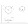 Raw waskom rond hamerslag 40x12 cm hardsteen gezoet