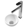 Tessa waskom rond 20 x 11 solid surface mat wit