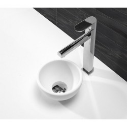 Tessa waskom rond 20 x 11 solid surface mat wit