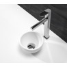 Tessa waskom rond 20 x 11 solid surface mat wit
