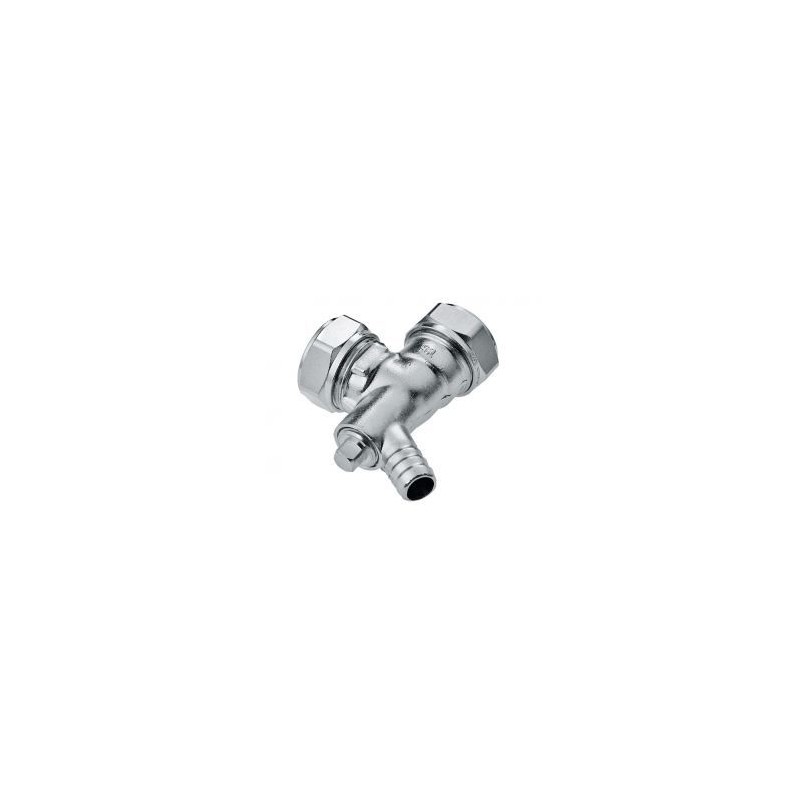 BONFIX knie met aftap 15 x 15 mm vernikkeld
