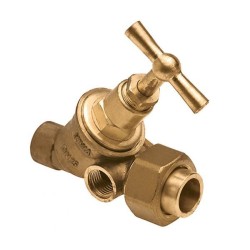 BONFIX Stopkraan 22 mm capillair x koppeling met aftapgelegenheid
