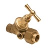 BONFIX Stopkraan 22 mm capillair x koppeling met aftapgelegenheid