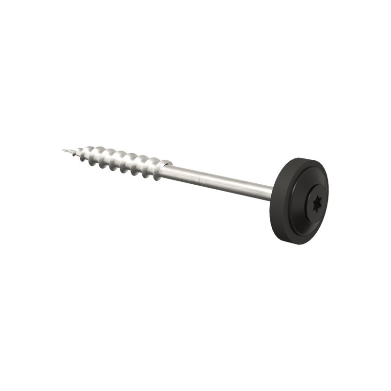 Sprengler schroef torx met EPDM volgring 80mm RVS 100 stuks zwart
