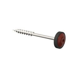 Sprengler schroef torx met EPDM volgring 80mm RVS 100 stuks rood