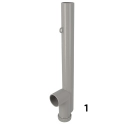NICOLL PVC-C wasmachine sifon Ø40 met zijuitlaat - grijs