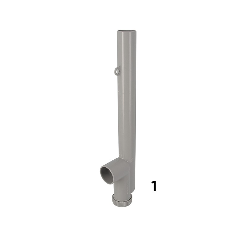 NICOLL PVC-C wasmachine sifon Ø40 met zijuitlaat - grijs