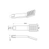 Handdouche vierkant/plat 1/2'' chroom