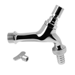 BONFIX Tapkraan 1/2" gepolijst chroom incl. slangkop + sleutel