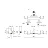 Universele thermostatische badmengkraan chroom
