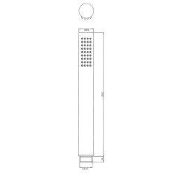 UniMatch glijstangset compleet met staafhanddouche 1 stand chroom