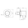 UniMatch wandaansluitbocht rond 1/2" chroom