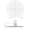 Ufo hoofddouche rond 20 cm chroom