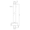 UniMatch douchearm met plafondbevestiging 20 cm chroom