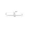 UniMatch hoofddouche rond 25 x 0,8 cm chroom