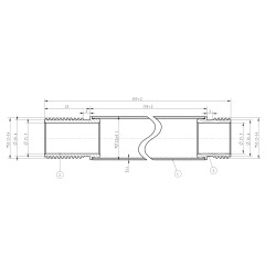 UniMatch douchearm met plafondbevestiging 15 cm chroom