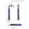 BONFIX EPDM flexibele slang 50cm 3/4" bi x 3/4" bi blauw haaks
