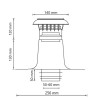 Anjo Vent-alu T3000 dubbelwandig PP kap 50/60mm PVC coating