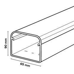 Canalit leidinggoot 90 x 65 mm 2mtr pvc antraciet
