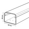 Canalit leidinggoot 90 x 65 mm 2mtr pvc wit